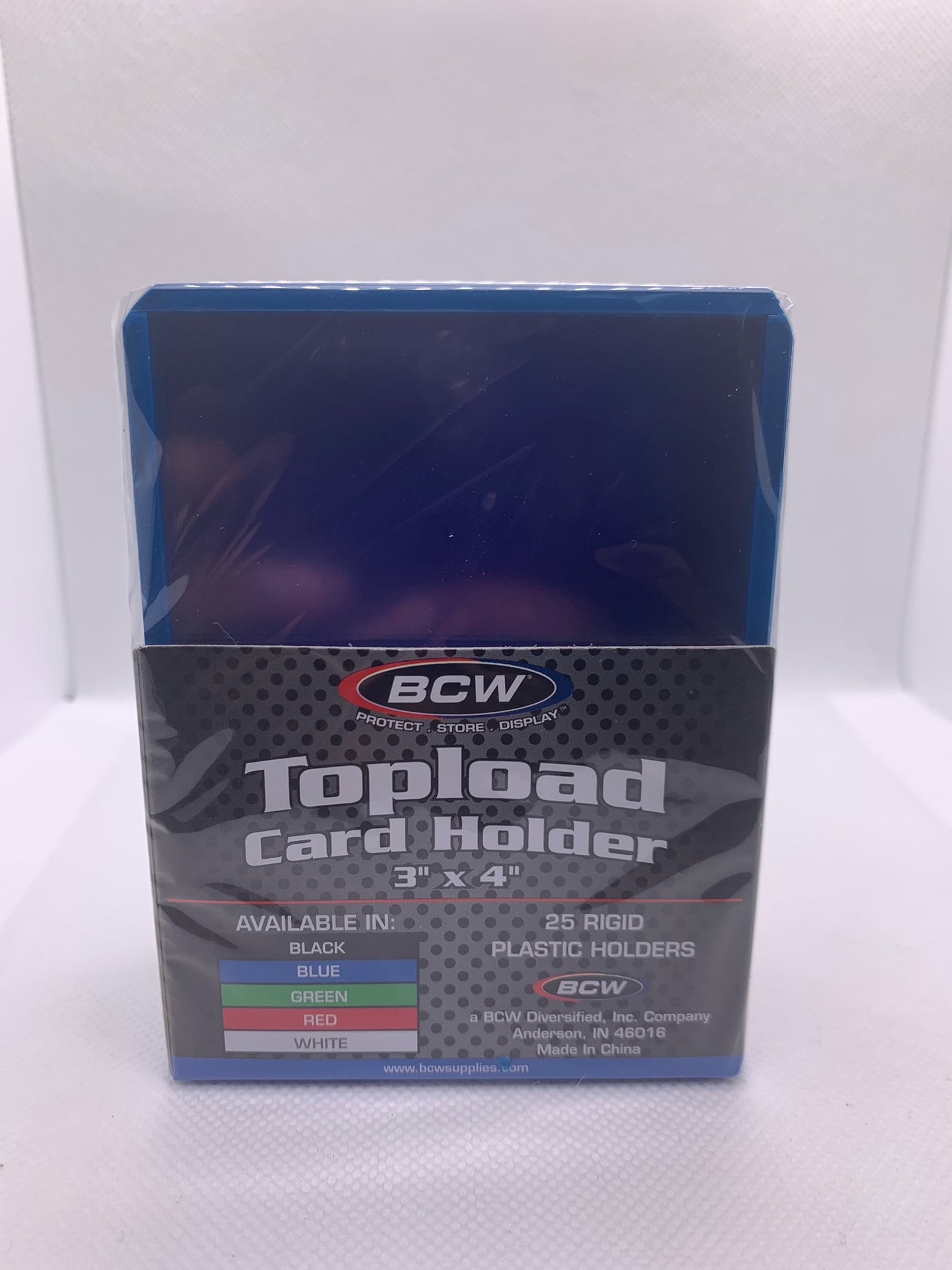 BCW Top Loader Blue Border 3x4