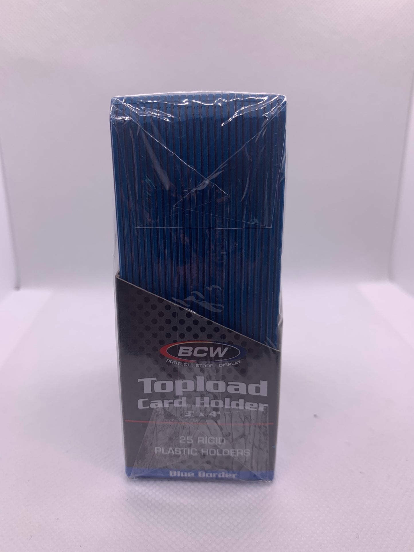 BCW Top Loader Blue Border 3x4
