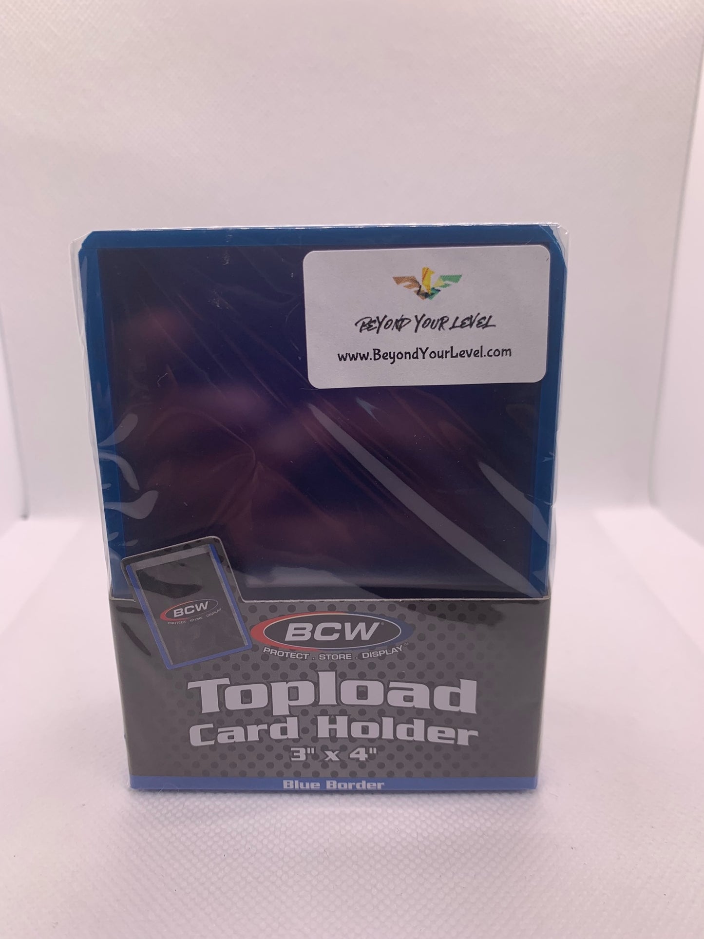 BCW Top Loader Blue Border 3x4