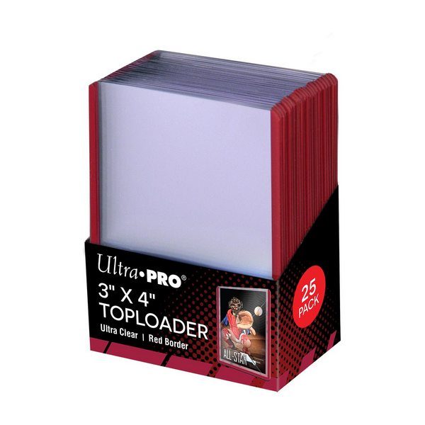 Ultra Pro Top Loader Red Border 3"x4"